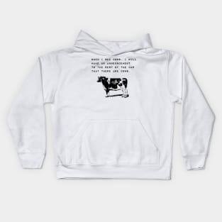 When I See Cows Funny Cow Sighting Kids Hoodie